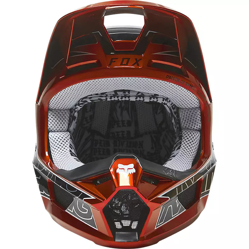 FOX Casco Moto Niño V1 Peril Rojo/Negro - Rideshop