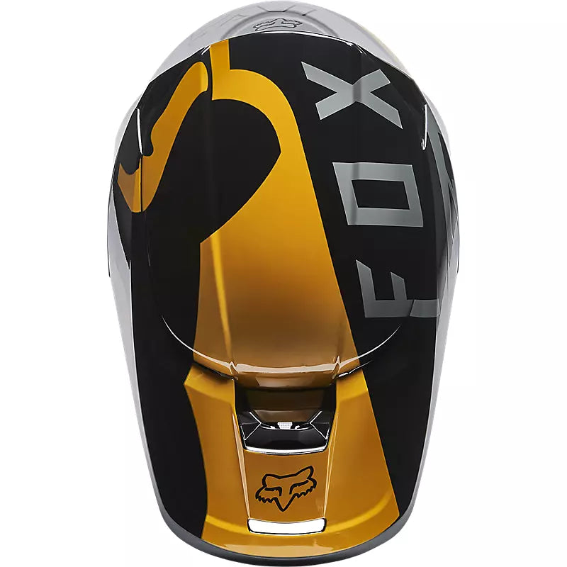FOX Casco Moto Niño V1 Skew Negro - Rideshop