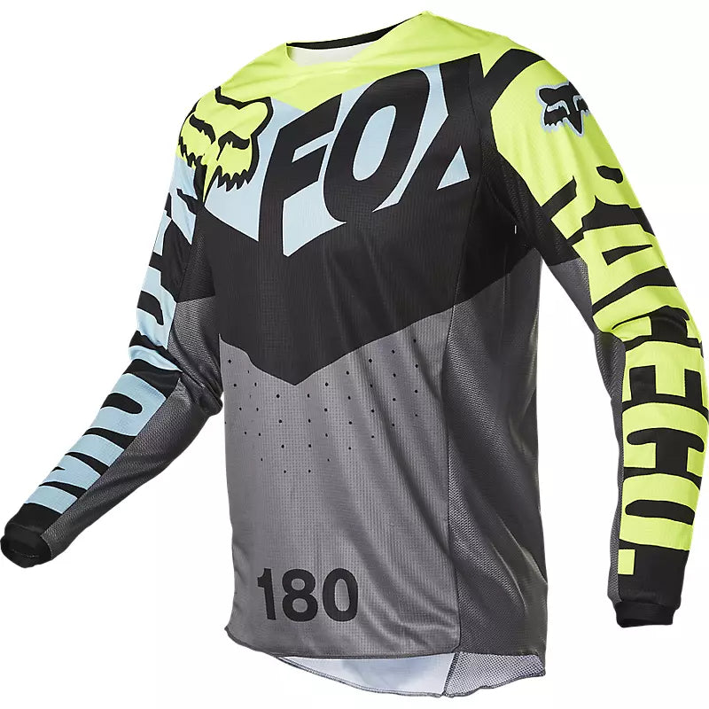 FOX Polera Moto 180 Trice Gris/Amarillo - Rideshop