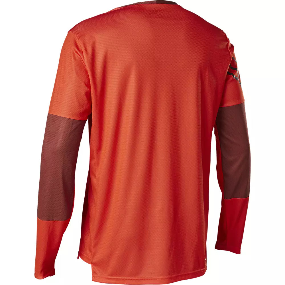 FOX Polera Bicicleta Defend Moth Manga Larga Rojo - Rideshop