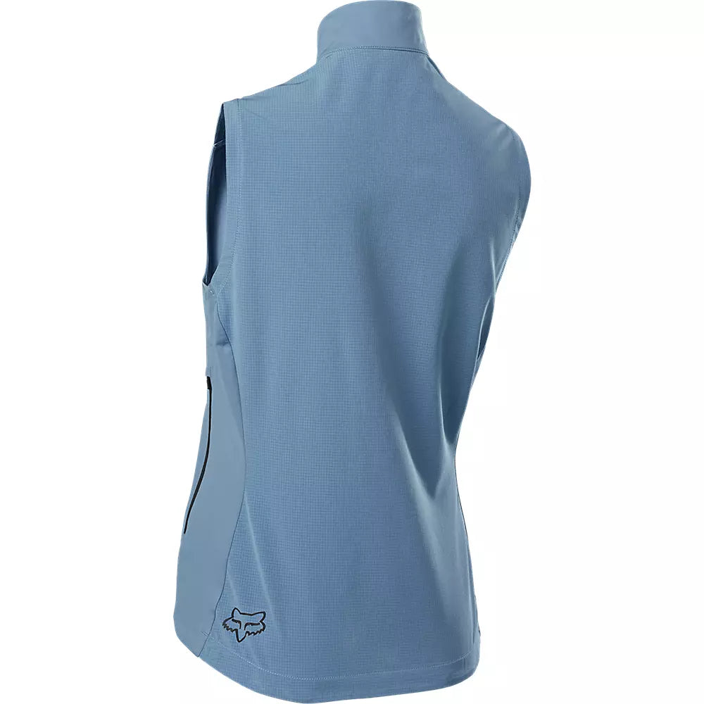 FOX Chaqueta Bicicleta Mujer Flexair Sin Mangas Celeste - Rideshop