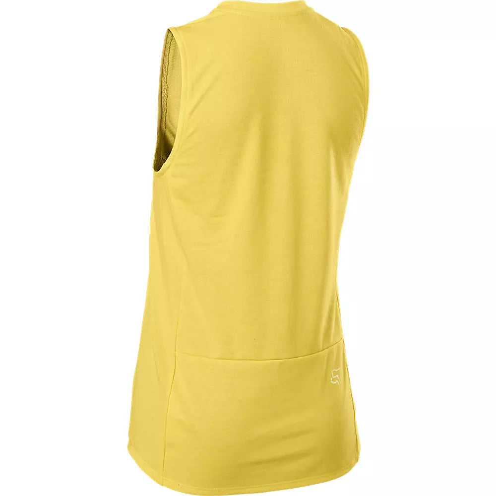 FOX Polera Bicicleta Mujer Ranger Drirelease® Sin Mangas Amarillo - Rideshop