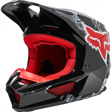 FOX Casco Moto V1 Karrera Ece Negro/Rojo - Rideshop