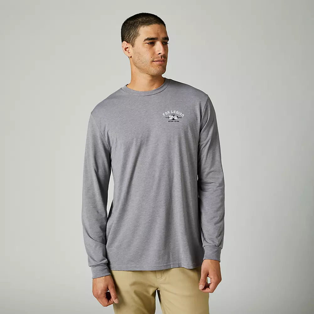 FOX Polera Lifestyle Manga Larga At Bay Gris - Rideshop