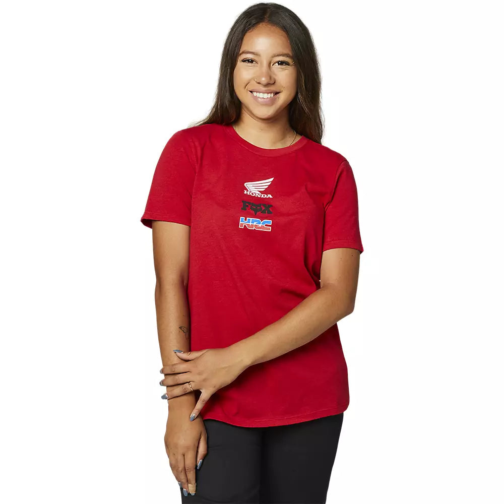 FOX Polera Lifestyle Mujer Honda Wing Rojo - Rideshop