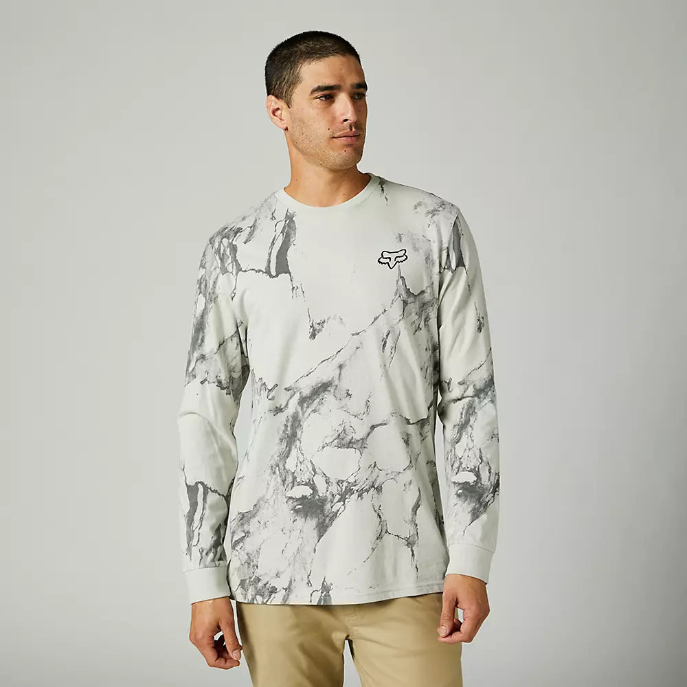 FOX Polera Lifestyle Karrera Manga Larga Gris - Rideshop