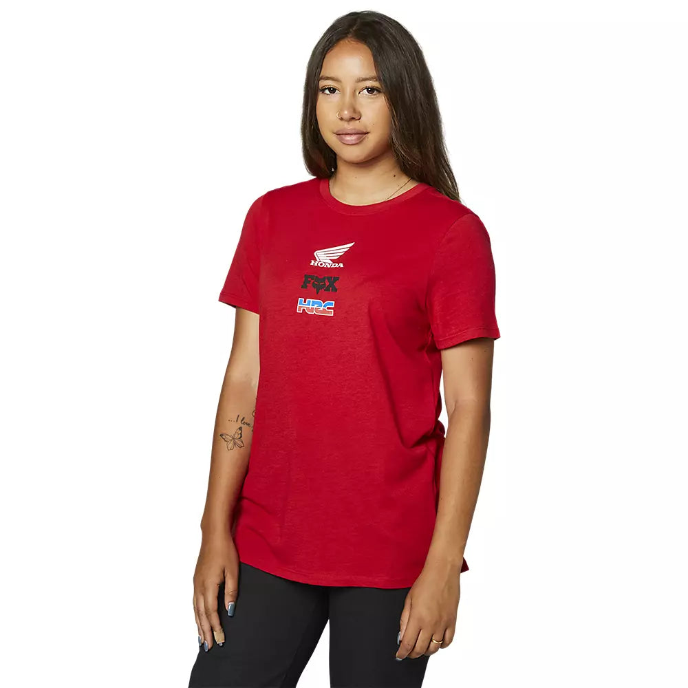 FOX Polera Lifestyle Mujer Honda Wing Rojo - Rideshop