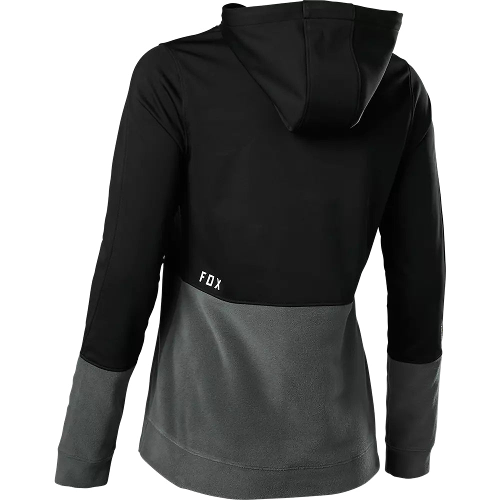 FOX Poleron Bicicleta Mujer Ranger Windbloc® Negro/Gris - Rideshop