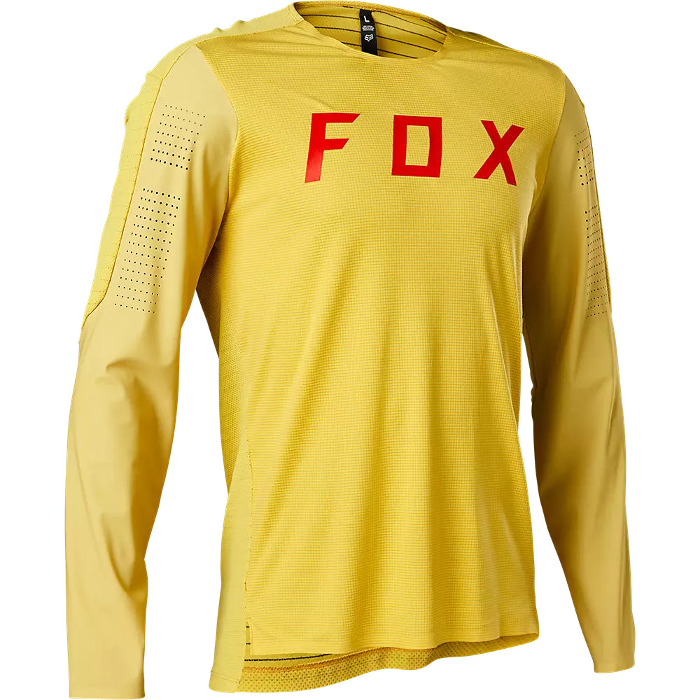 FOX Polera Bicicleta Flexair Pro Manga Larga Amarillo - Rideshop