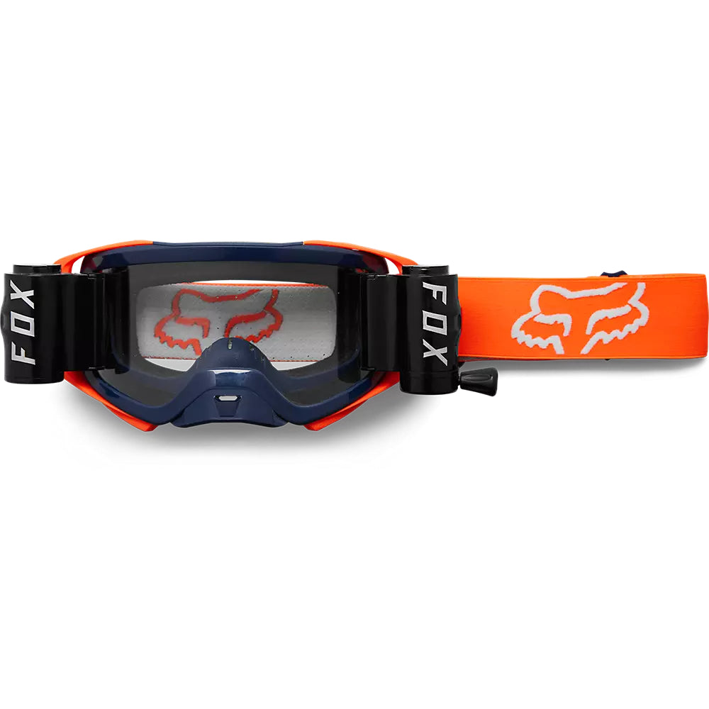 FOX Antiparras Moto Airspace Stray Roll Off Azul/Naranjo - Rideshop