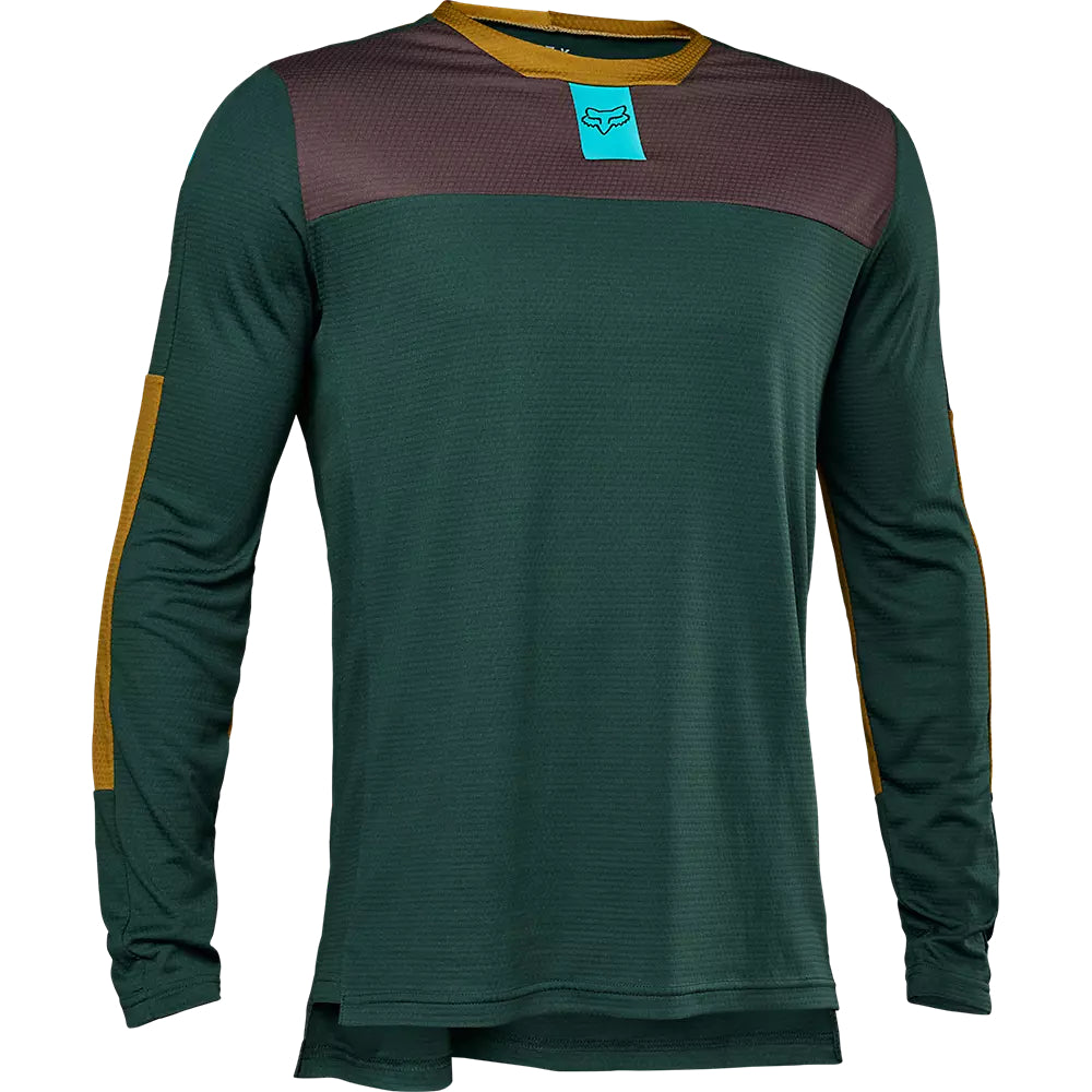 FOX Polera Bicicleta Defend Head Manga Larga Esmeralda - Rideshop