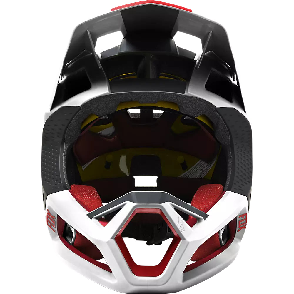 FOX Casco Bicicleta Proframe Blocked Blanco/Negro/Rojo - Rideshop