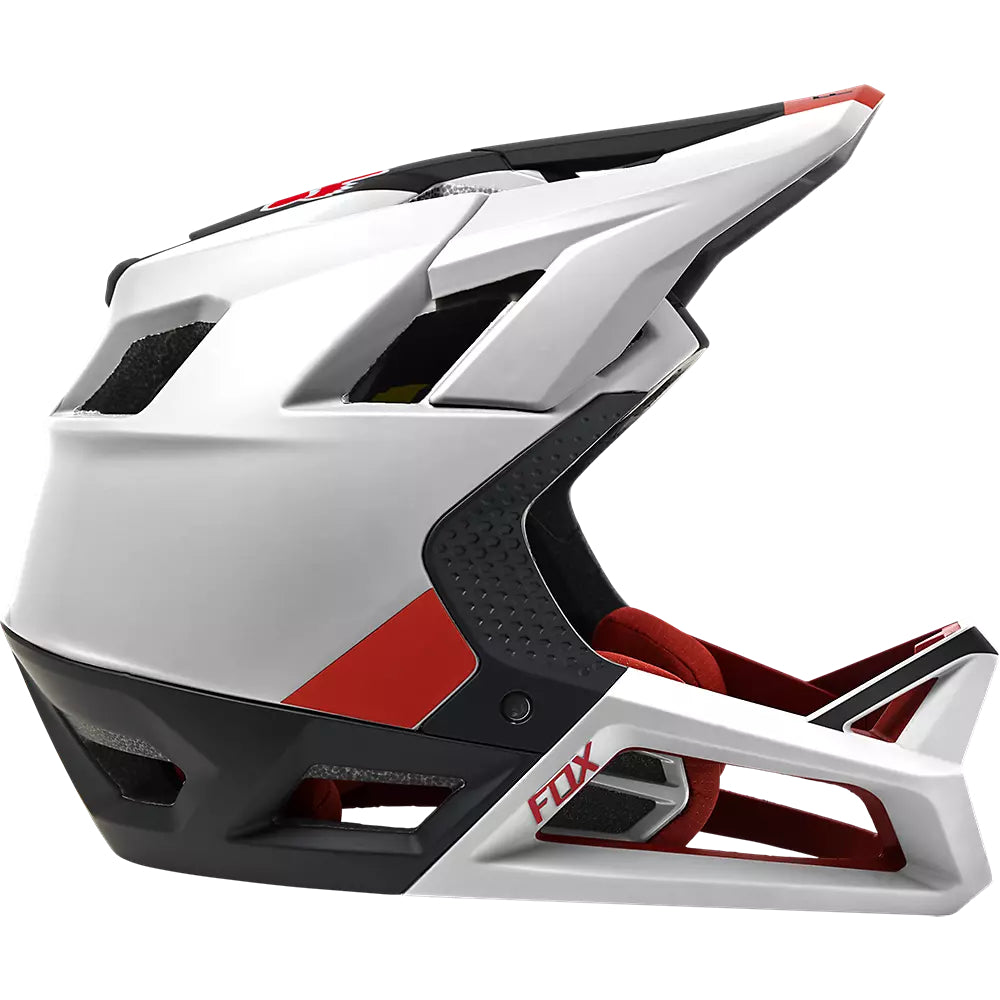 FOX Casco Bicicleta Proframe Blocked Blanco/Negro/Rojo - Rideshop