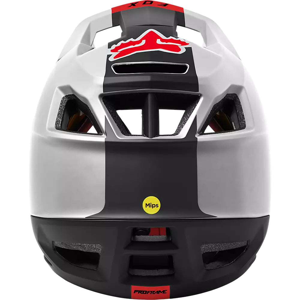 FOX Casco Bicicleta Proframe Blocked Blanco/Negro/Rojo - Rideshop
