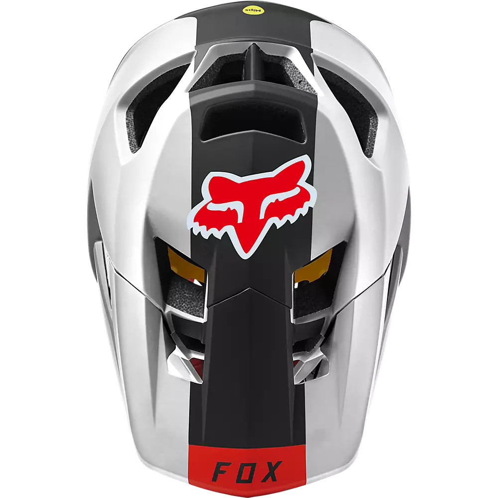 FOX Casco Bicicleta Proframe Blocked Blanco/Negro/Rojo - Rideshop