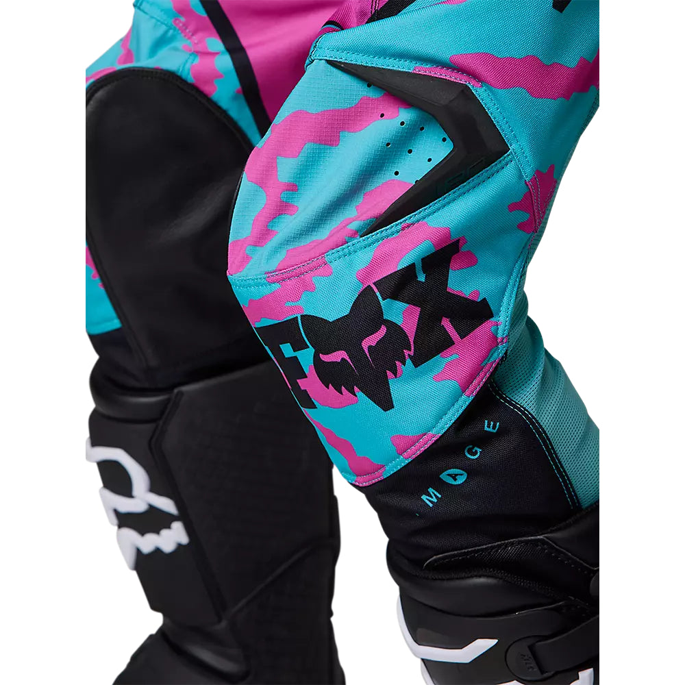 FOX Pantalon Moto Niño 180 Nuklr Celeste/Rosado - Rideshop