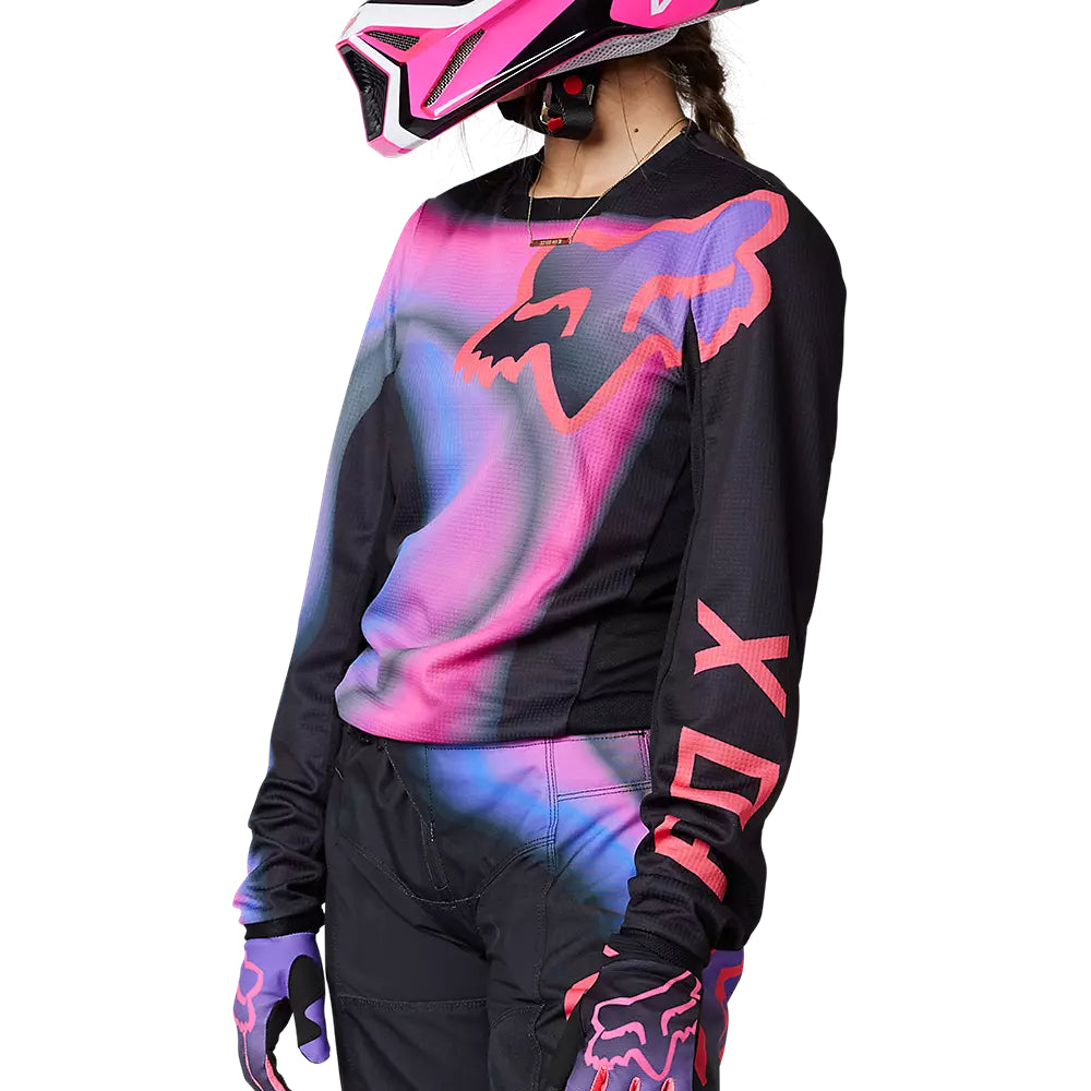 FOX Polera Moto Mujer 180 Toxsyk Negro/Rosado - Rideshop