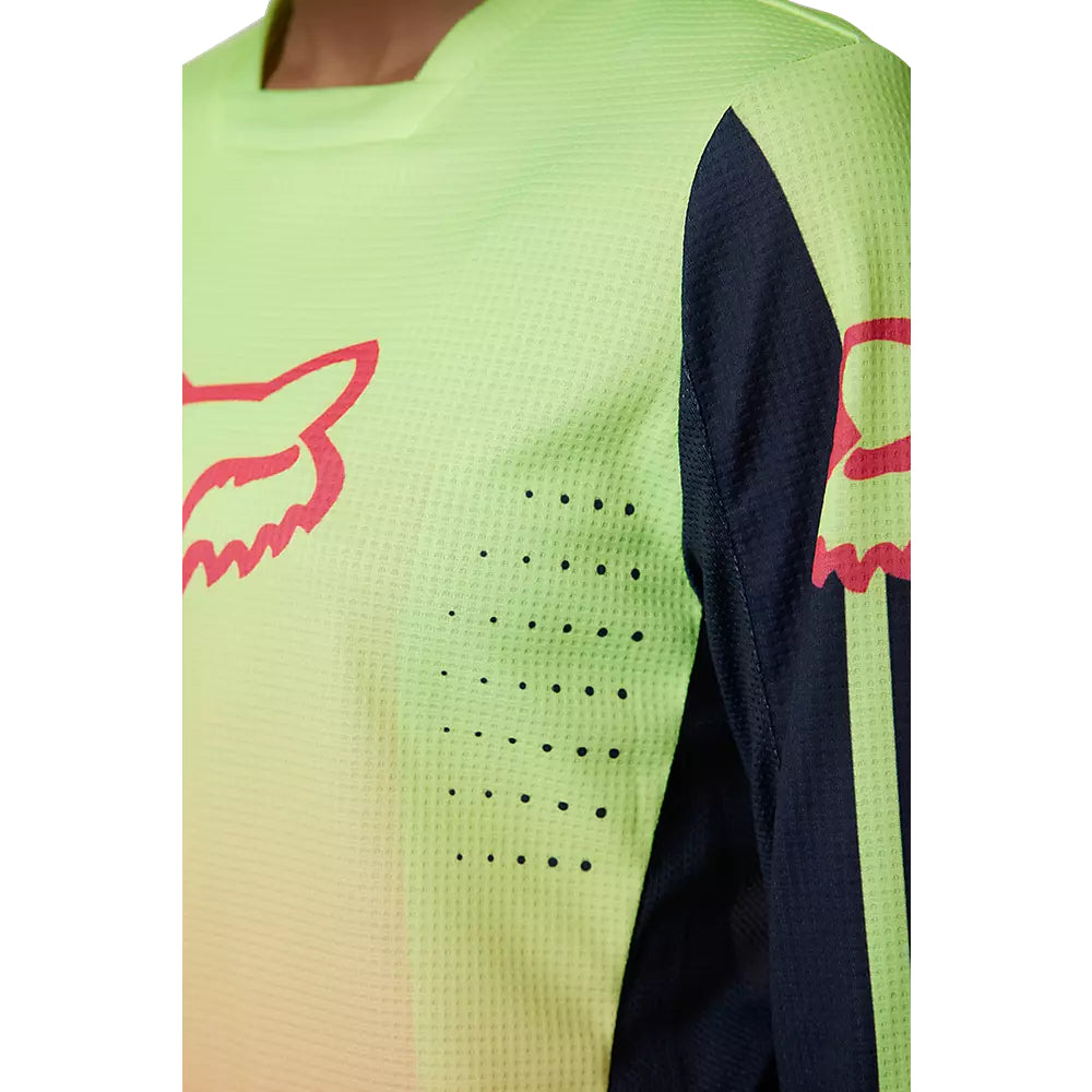 FOX Polera Moto Mujer 180 Leed Rosado/Amarillo - Rideshop