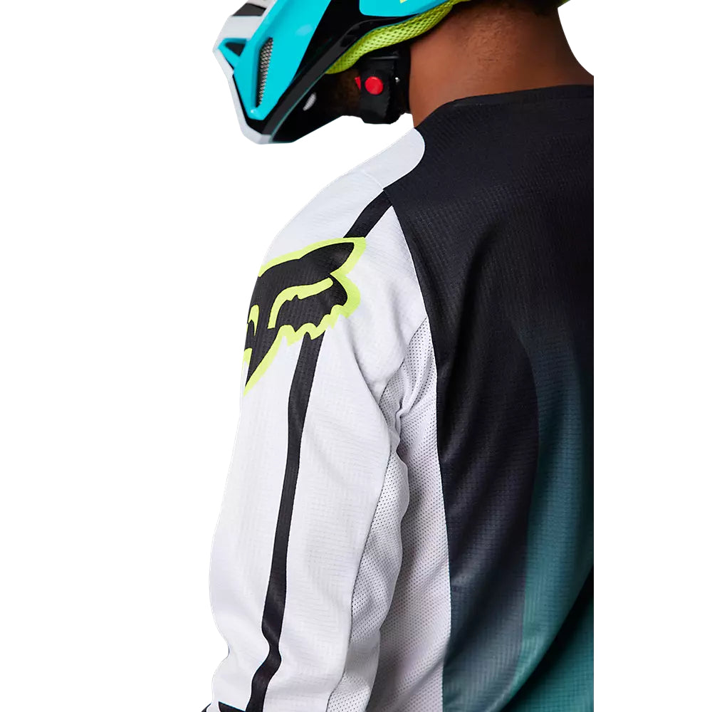FOX Polera Moto 180 Leed Celeste/Blanco - Rideshop