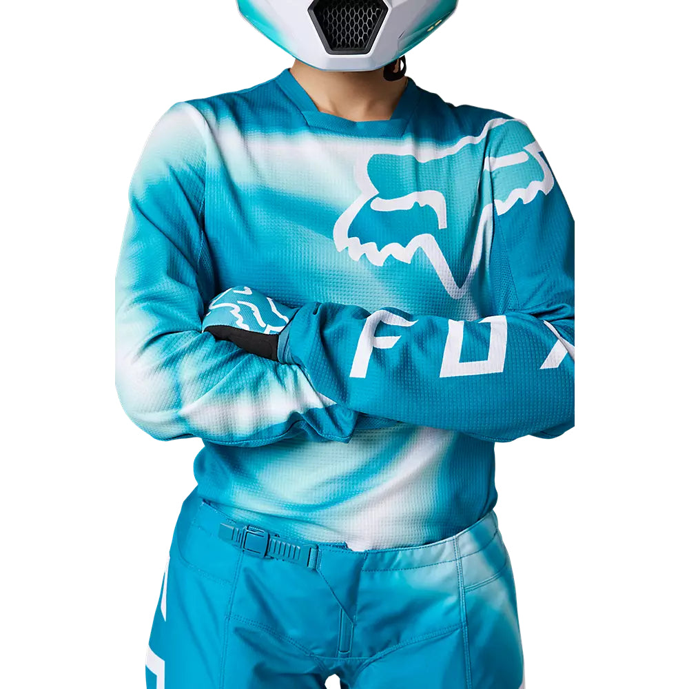 FOX Polera Moto Mujer 180 Toxsyk Celeste - Rideshop