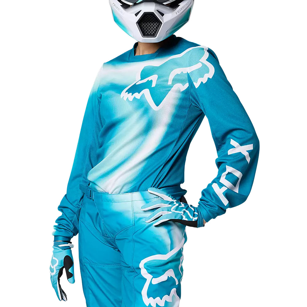 FOX Polera Moto Mujer 180 Toxsyk Celeste - Rideshop