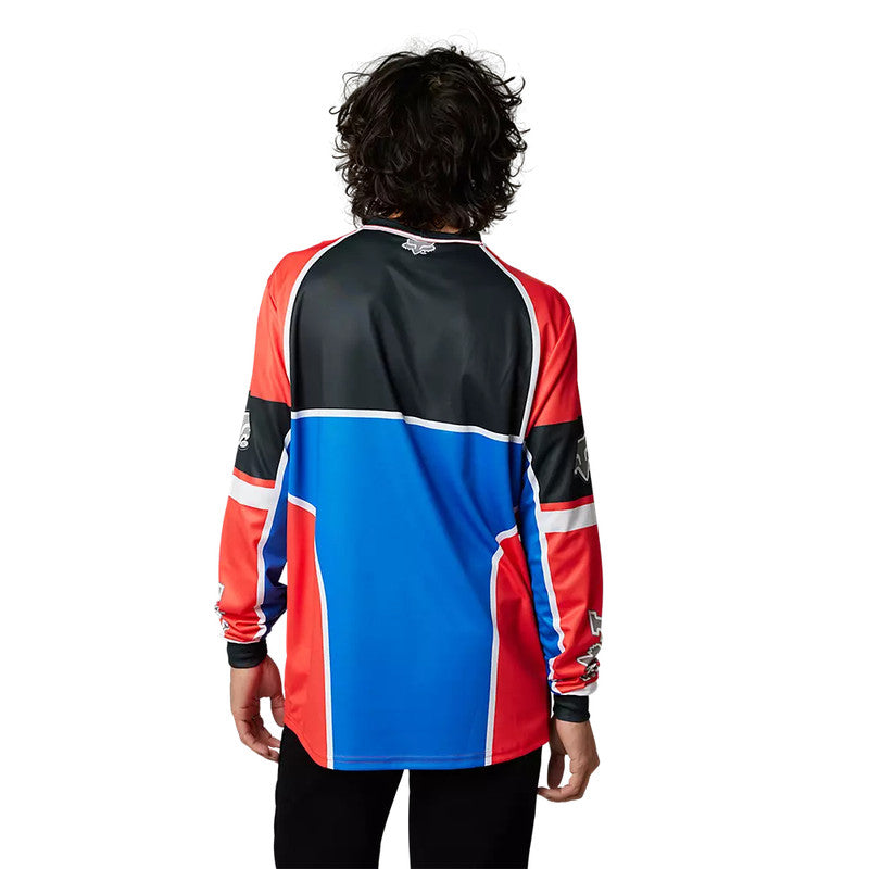 FOX Polera Lifestyle Manga Larga Bayl Rojo/Azul - Rideshop