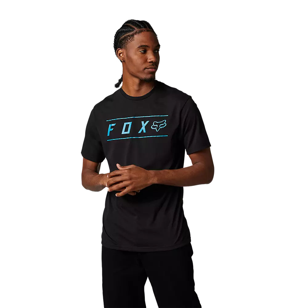 FOX Polera Lifestyle Pinnacle Negro/Celeste - Rideshop