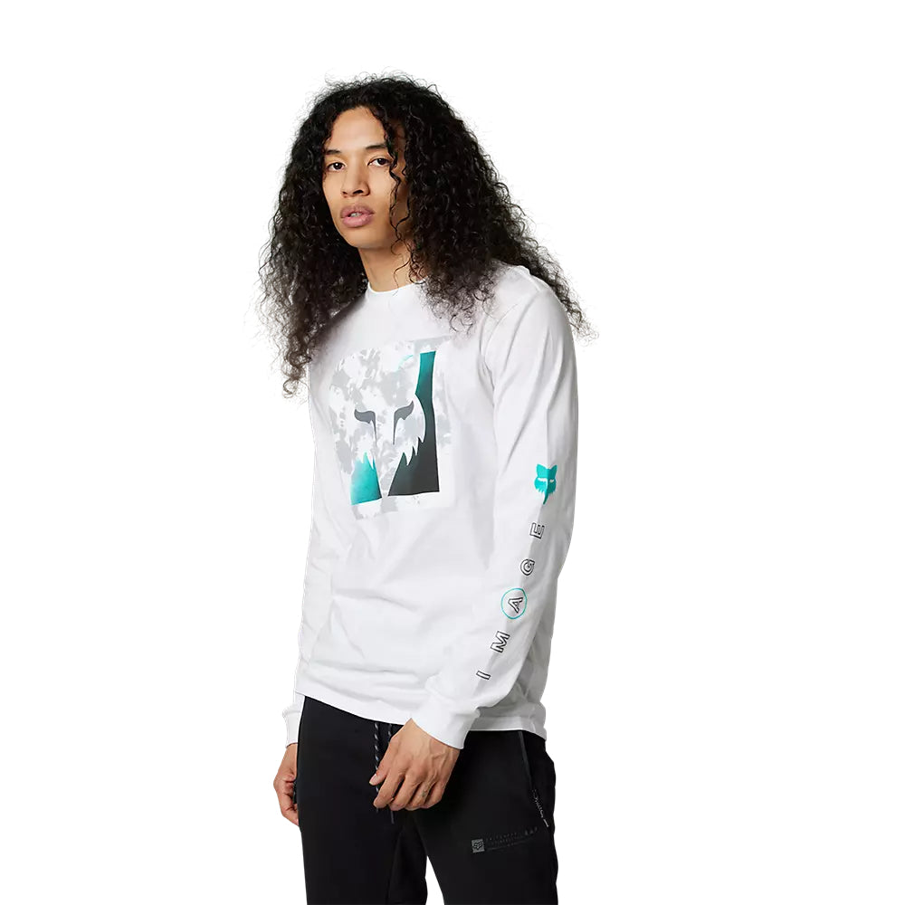 FOX Polera Lifestyle Manga Larga Detonate Blanco - Rideshop