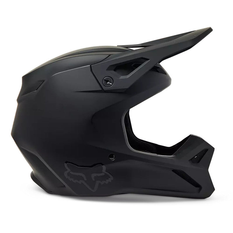 Casco Moto Niño V1 Negro Mate Fox - Rideshop