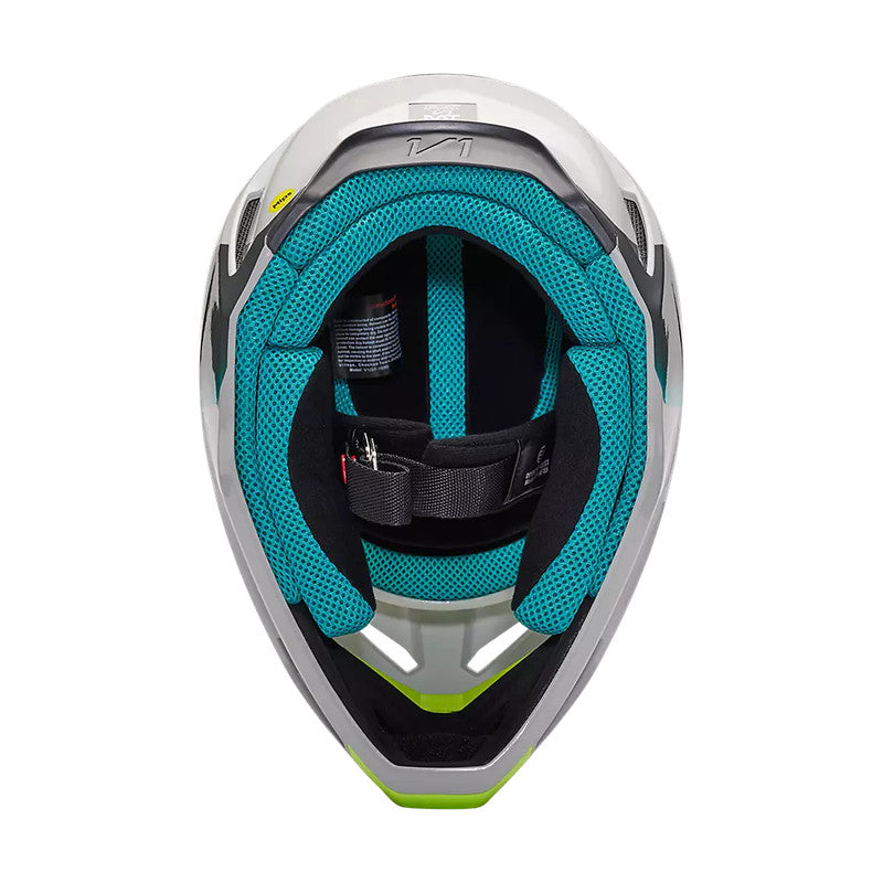 FOX Casco Moto V1 Horyzn Gris/Negro/Amarillo - Rideshop