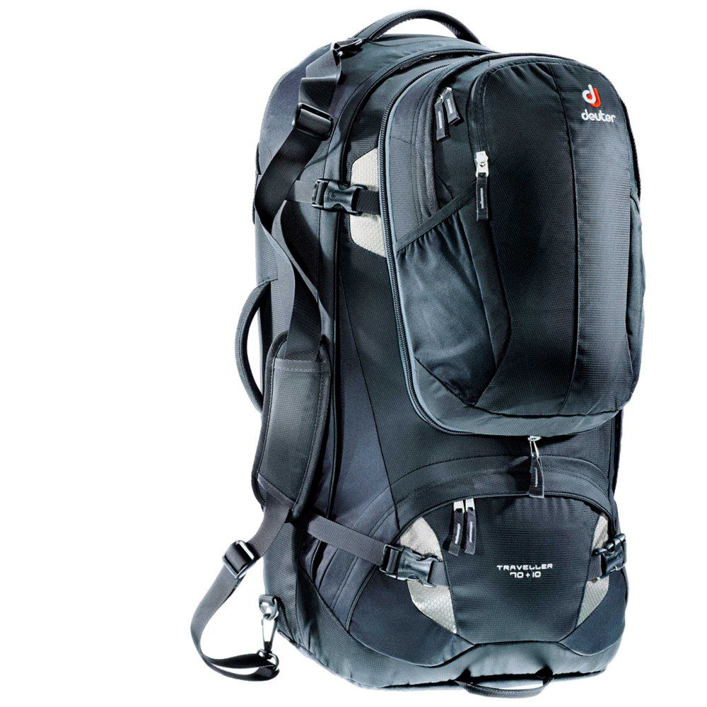 Deuter Mochila Traveller 70 + 10 Black-Silver - Rideshop