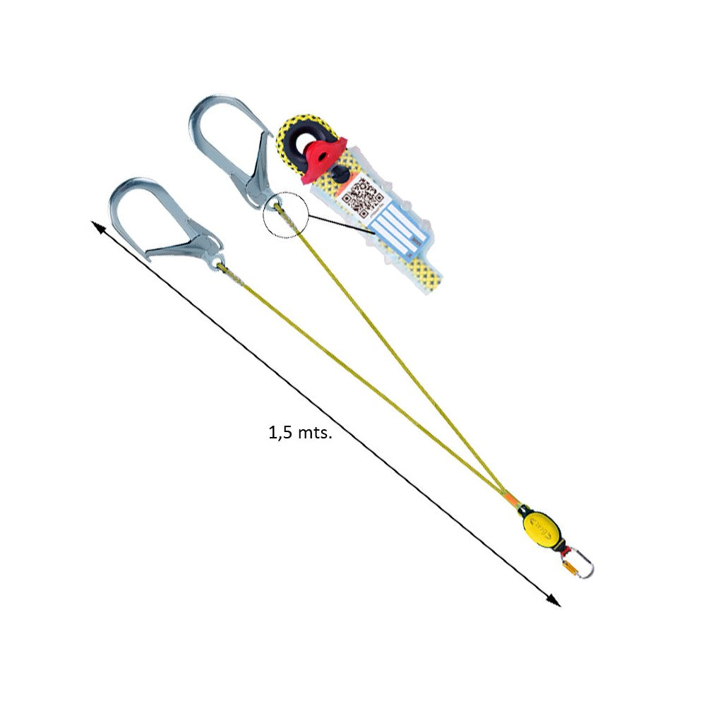 Cabo de Amarre Dynapro Air V Hook 1.5m Beal - Rideshop