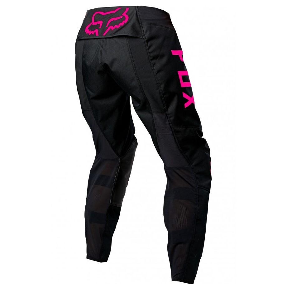 Pantalón Moto Mujer 180 Djet Negro/Rosado Fox Racing - Rideshop