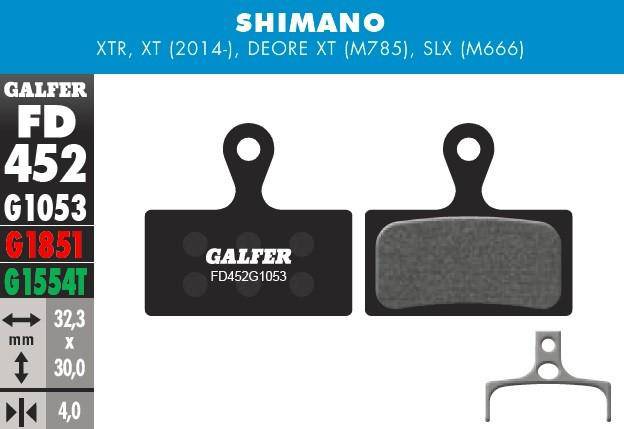 Pastillas De Freno Shimano M985, M785, M666 Galfer - Rideshop