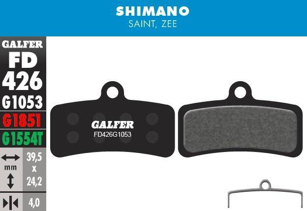 Pastillas Shimano Saint BR-M810, Zee Galfer - Rideshop