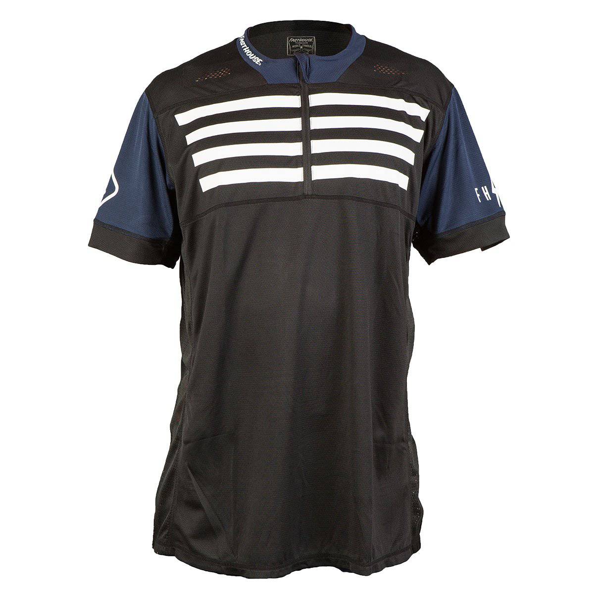 Polera De Bicicleta Crossline Stripes Ss Black L FastHouse - Rideshop