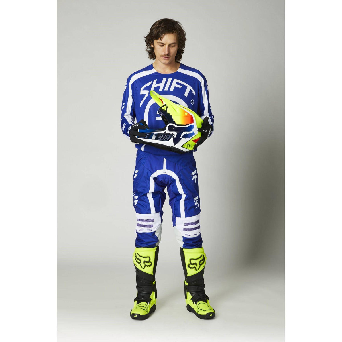 Polera Moto 3Lack Label Curv Azul Shift - Rideshop