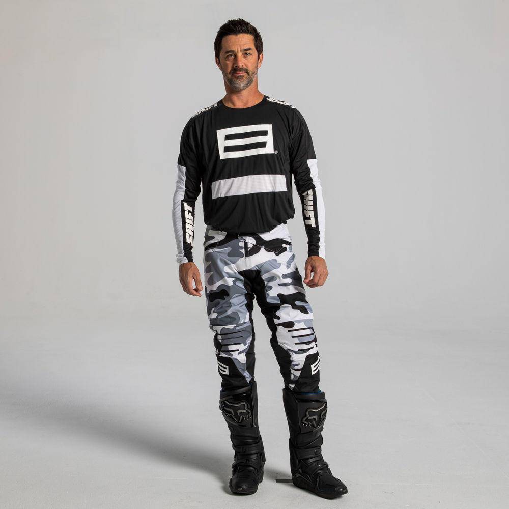 Polera Moto Black Label GI Fro Negro/Blanco Fox - Rideshop