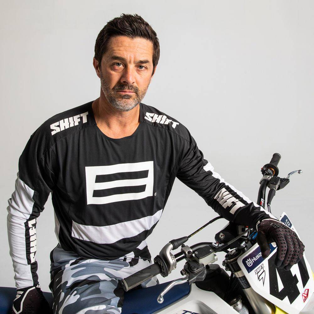 Polera Moto Black Label GI Fro Negro/Blanco Fox - Rideshop