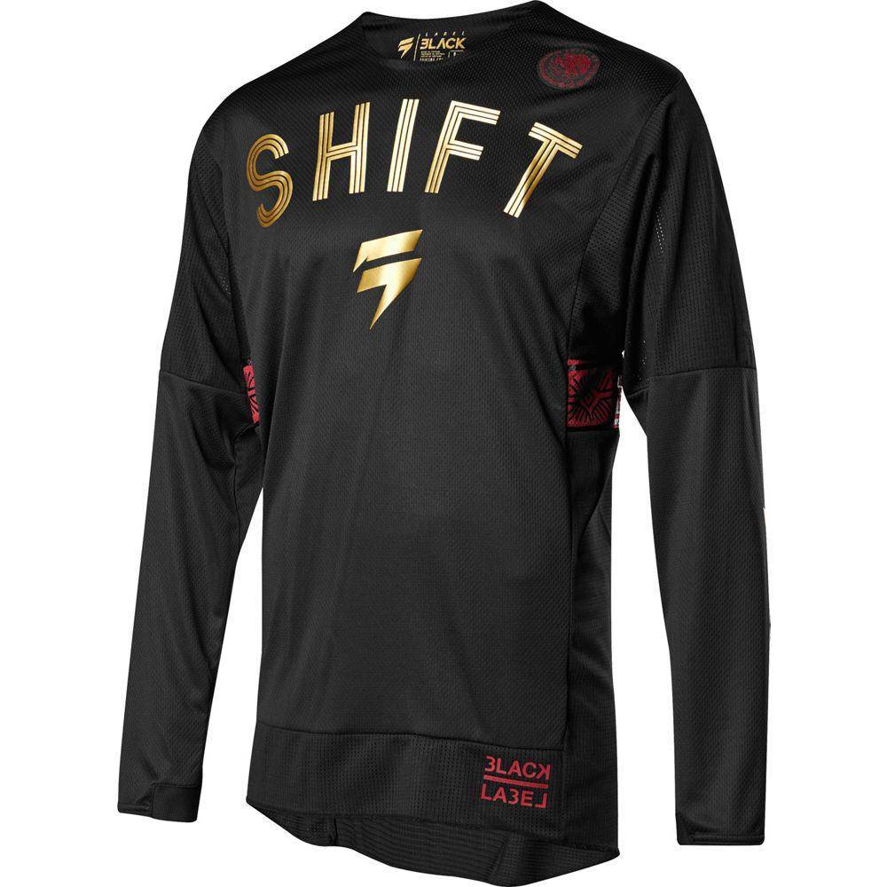 Polera Moto Black Label Muerte Negro Rojo Shift - Rideshop
