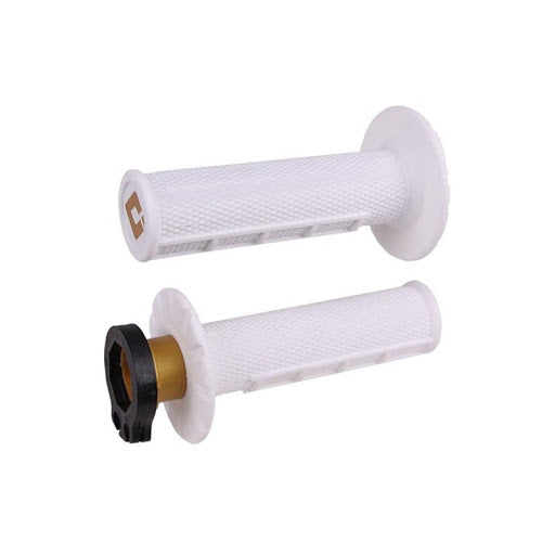 Puños V2 Half-Waffle Mx Lock-On White Pro Soft Odi Grips - Rideshop