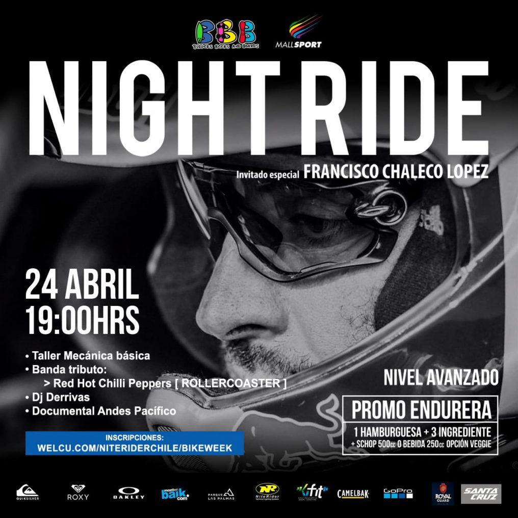 BBB te invita a un Night Ride este miércoles! - Rideshop