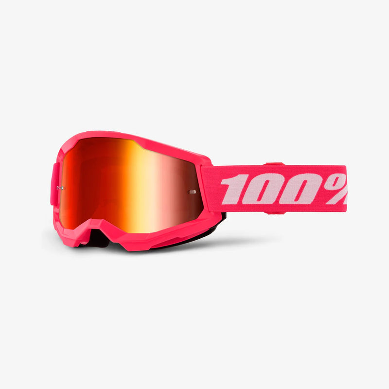Antiparra 100% Strata 2 Goggle Neon Orange - Mirror True Gold Lens