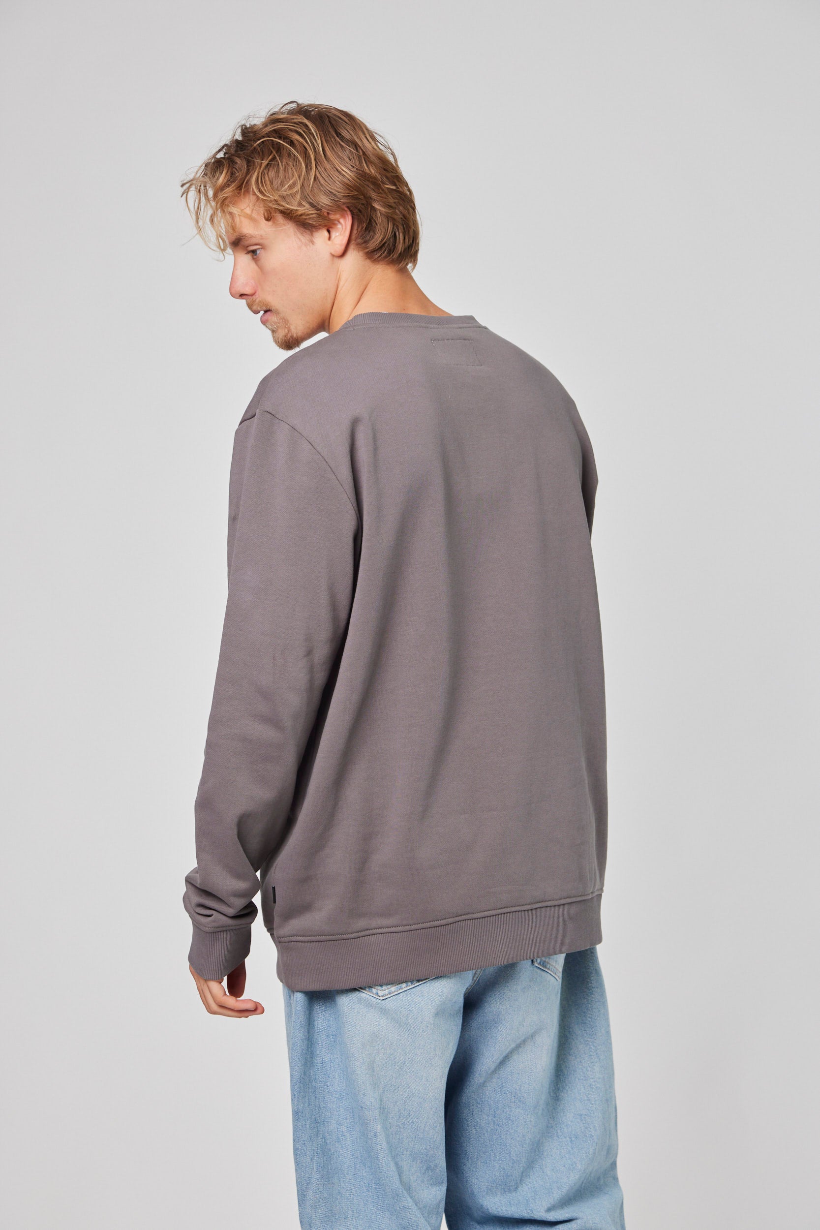 Poleron Gris Hombre Crew