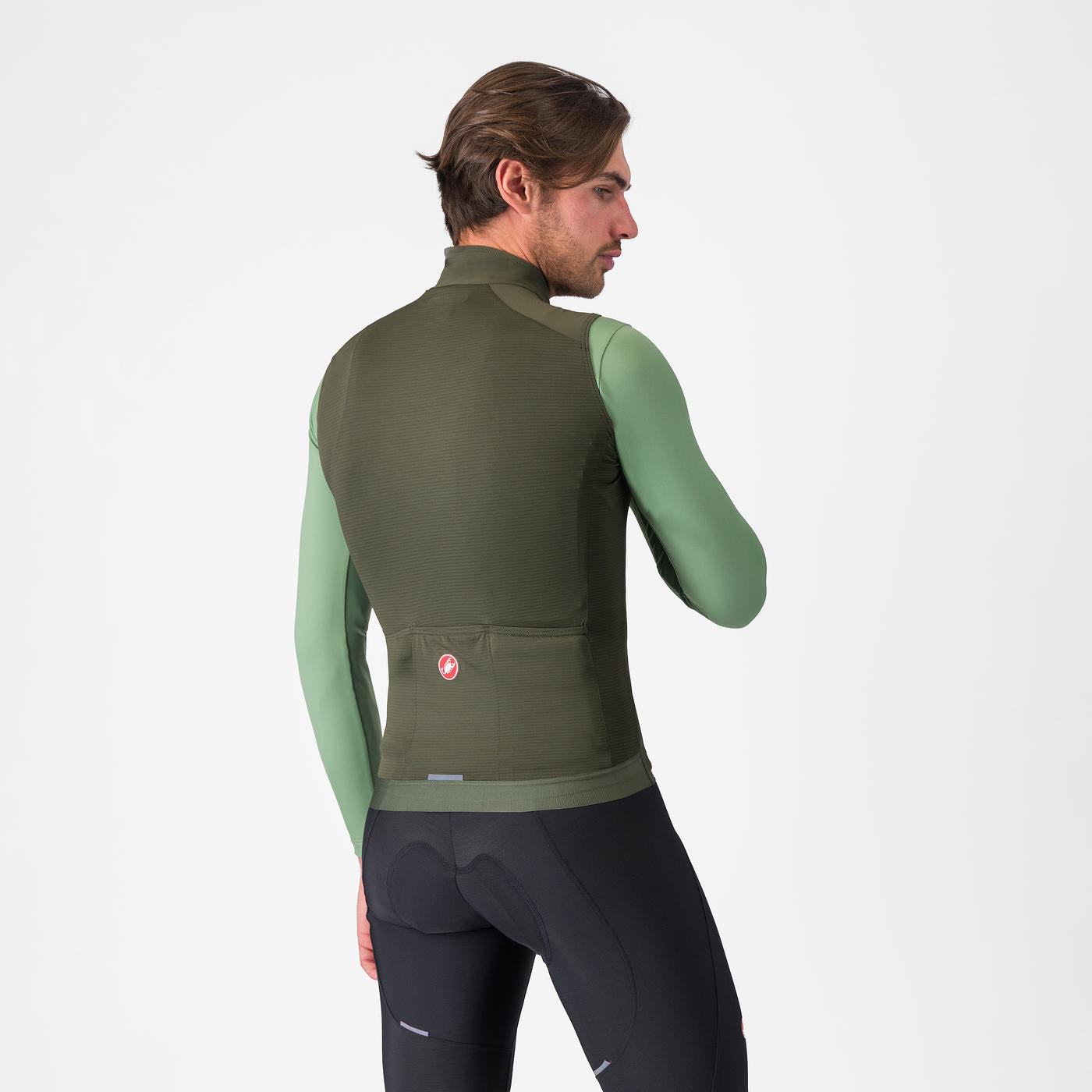 Cortaviento Castelli Espresso Vest Clay Deep Green