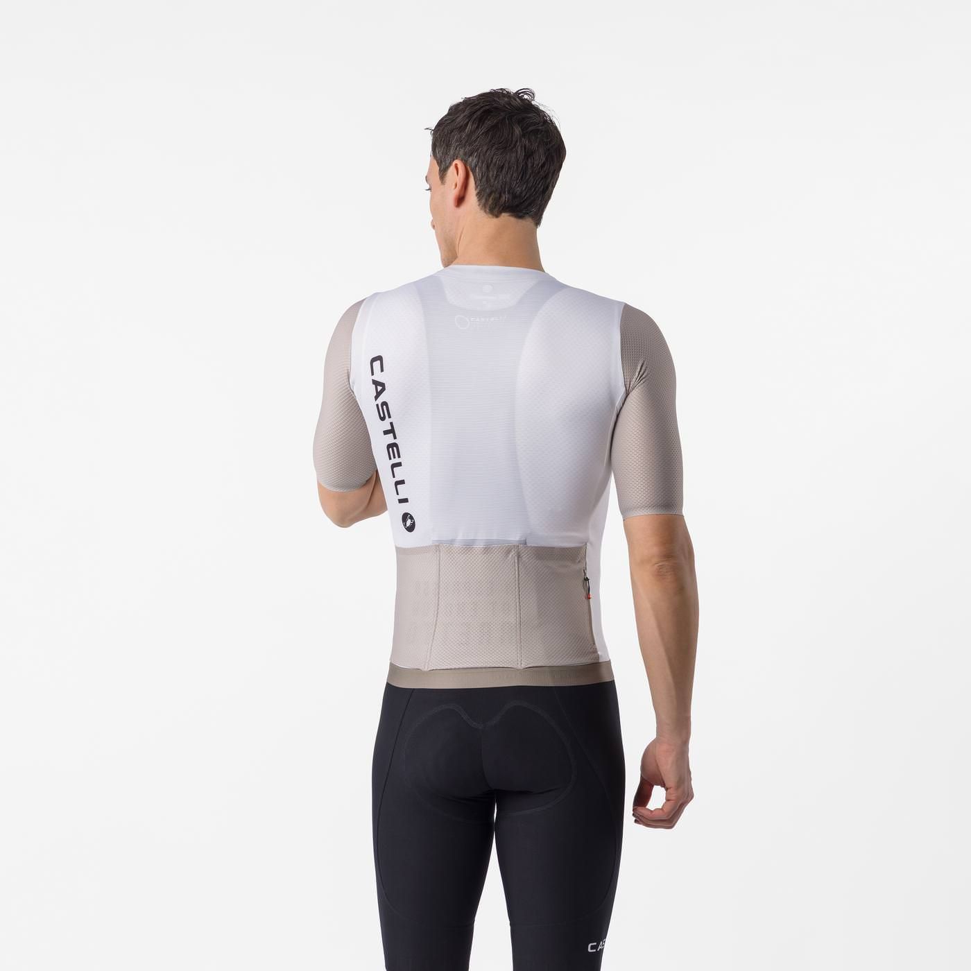 Jersey Castelli Corretto Ivory Clay Black