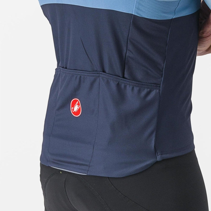 Castelli Jersey A Blocco B. Blue - Rideshop