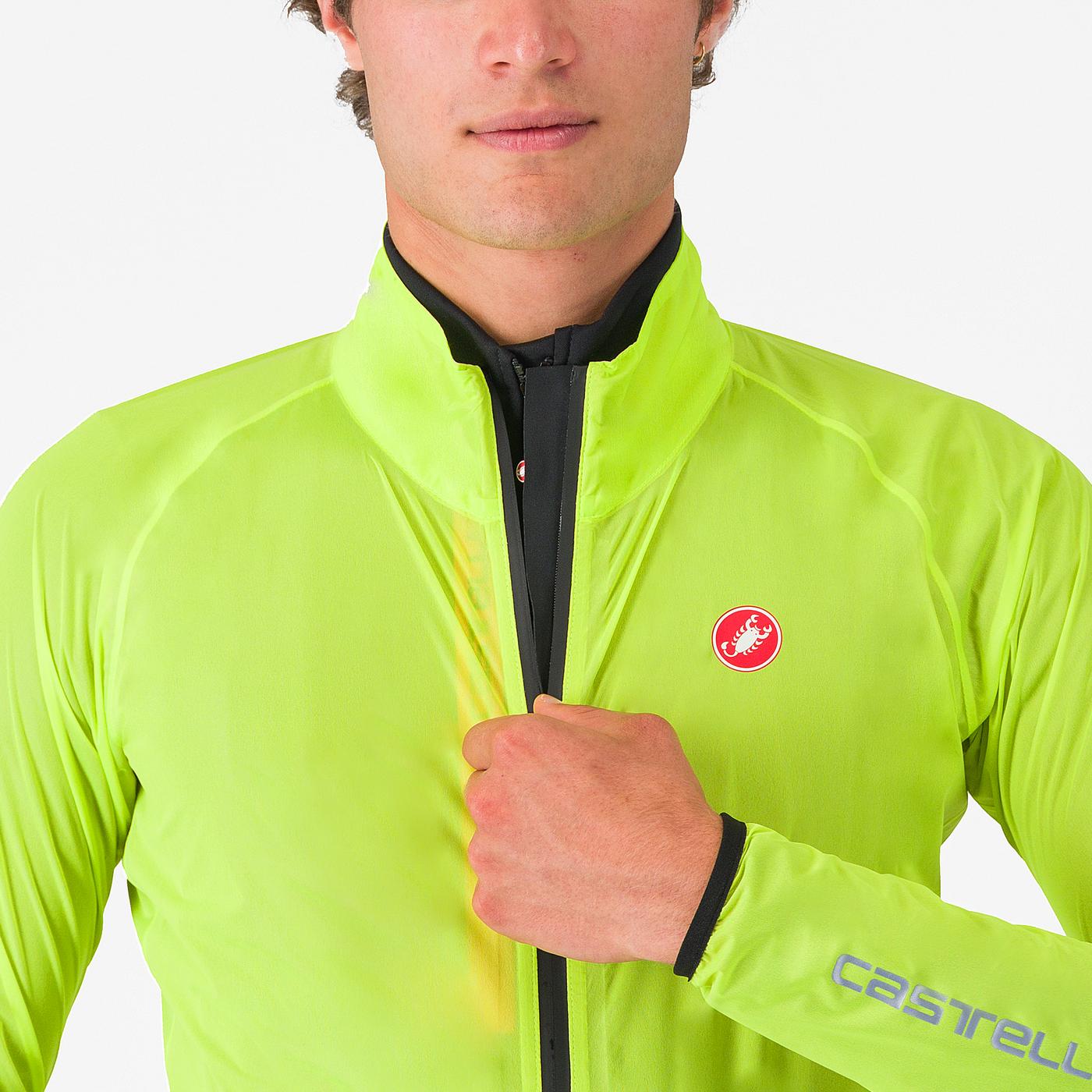Cortaviento Impermebale Castelli Squall Shell Amarillo Fluor