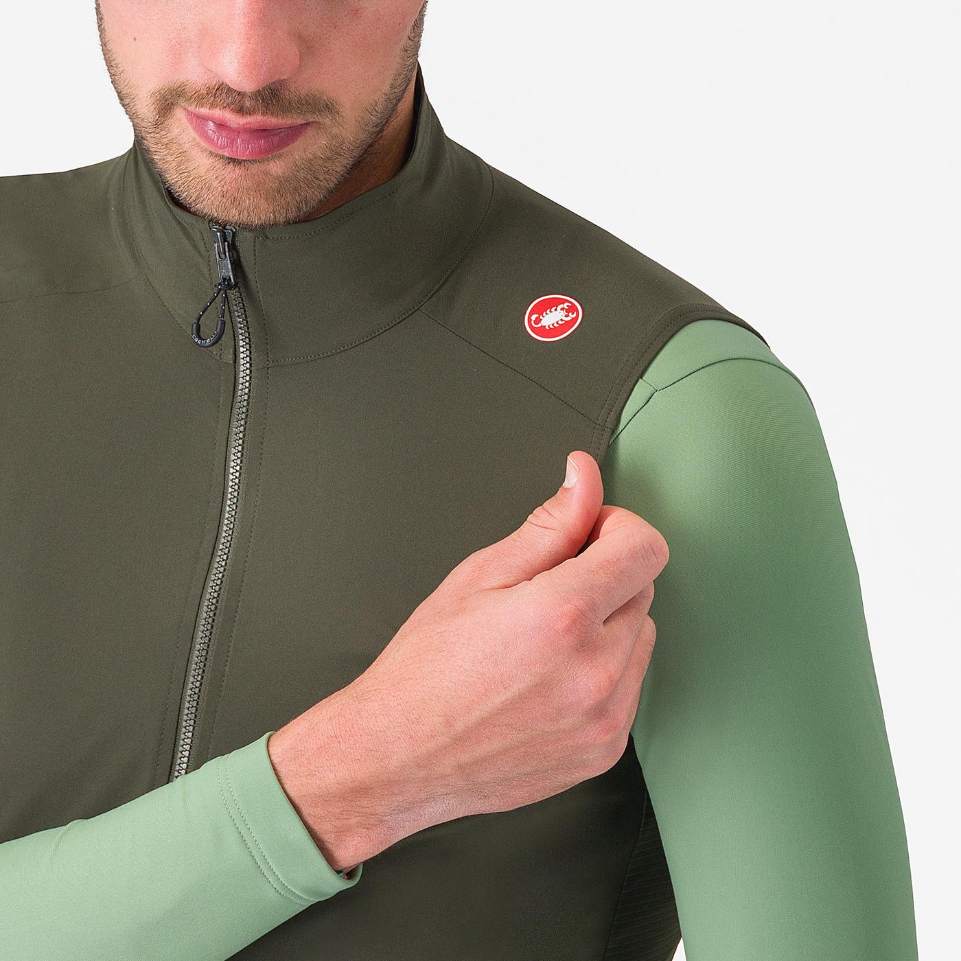 Cortaviento Castelli Espresso Vest Clay Deep Green