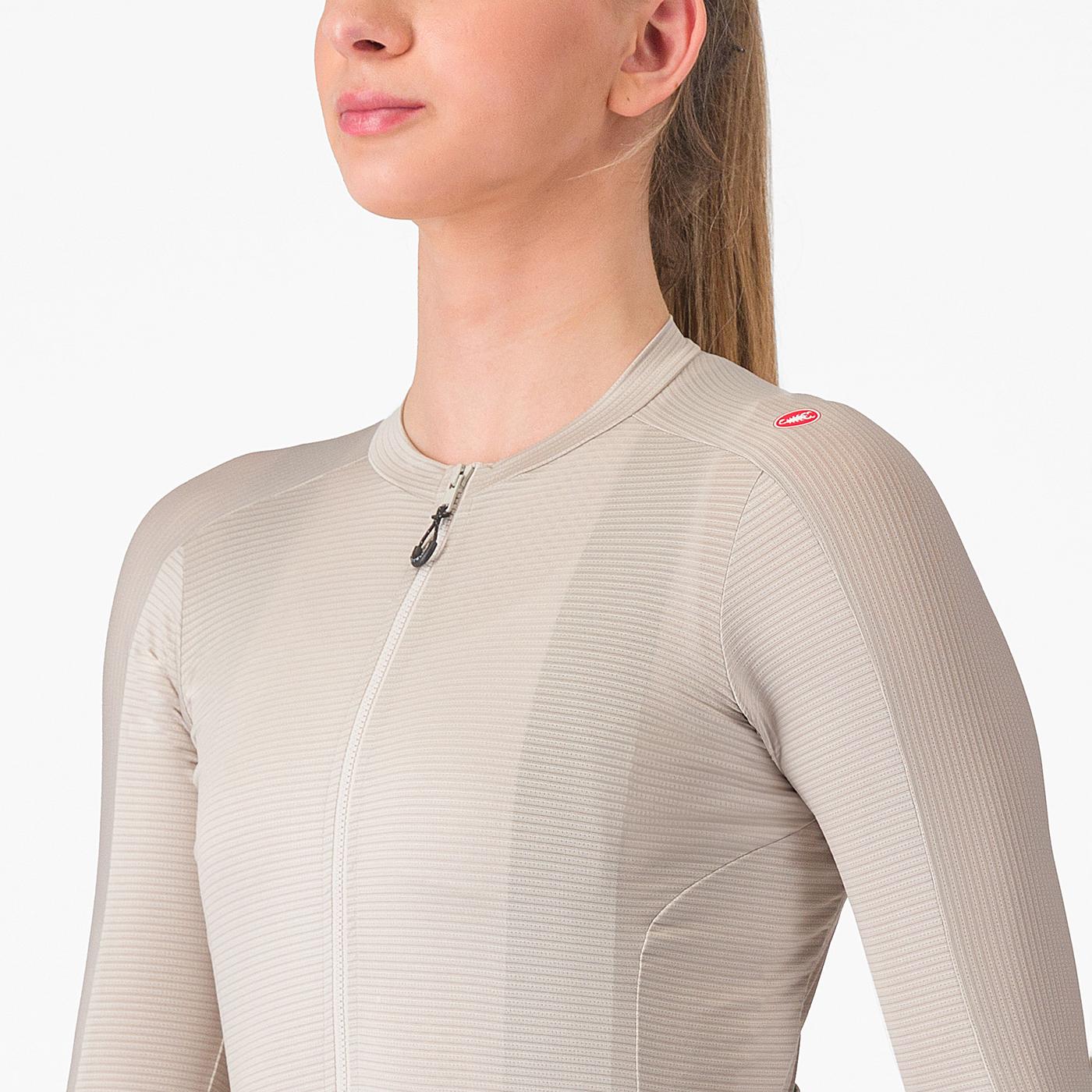Cortaviento Castelli Espresso W Vest Manga Larga Silver Moon Mujer